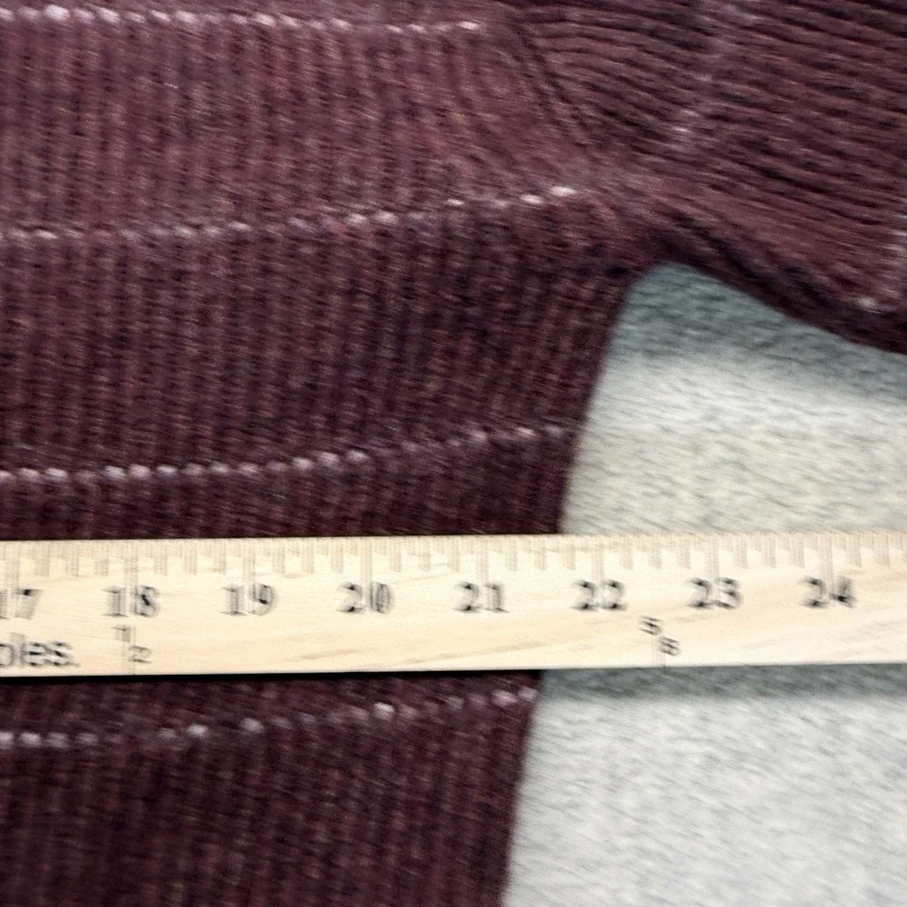 Banana Republic Mens Wool Blend Sweater Burgundy Stripe‎ Crew Neck Large